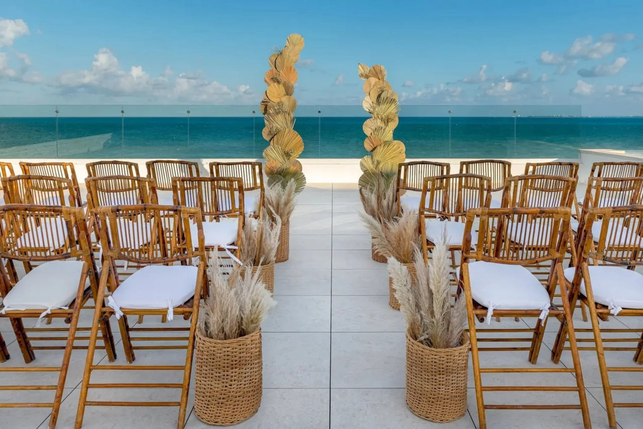 rooftop wedding venue at ocean allure costa mujeres