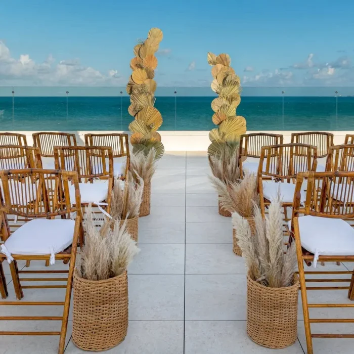 rooftop wedding venue at ocean allure costa mujeres