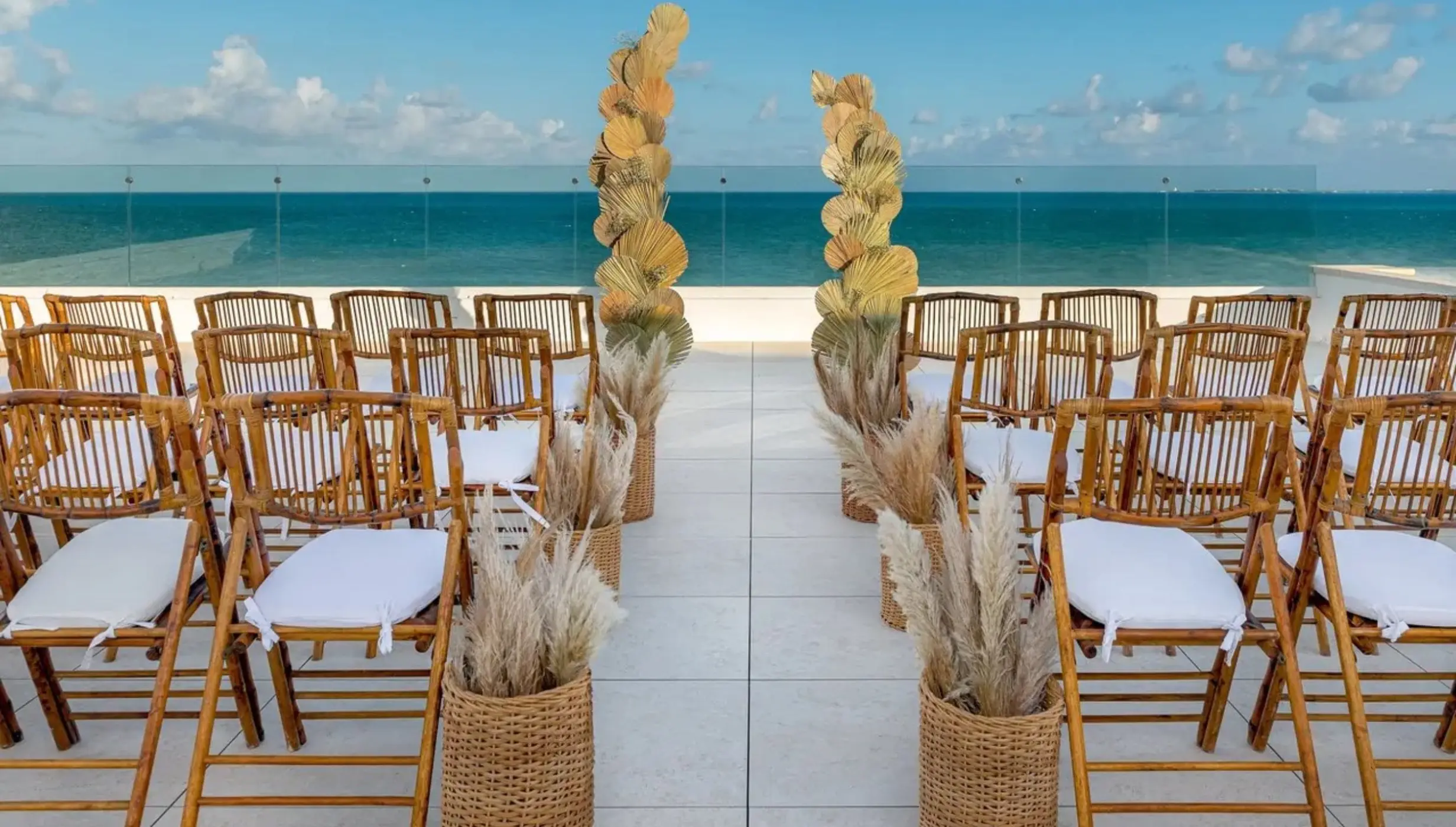 rooftop wedding venue at ocean allure costa mujeres