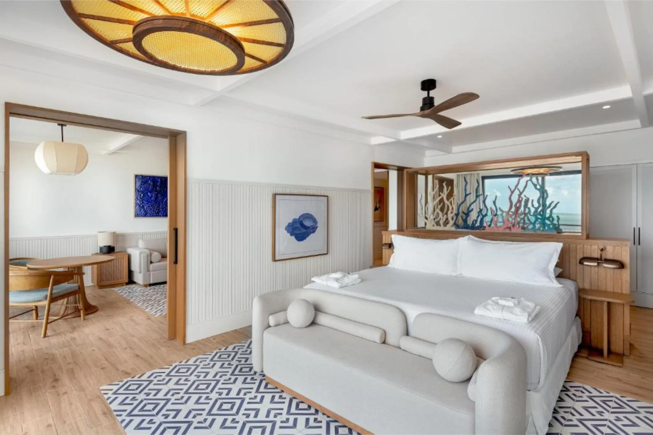 suite with king bed at Ocean Allure Costa Mujeres
