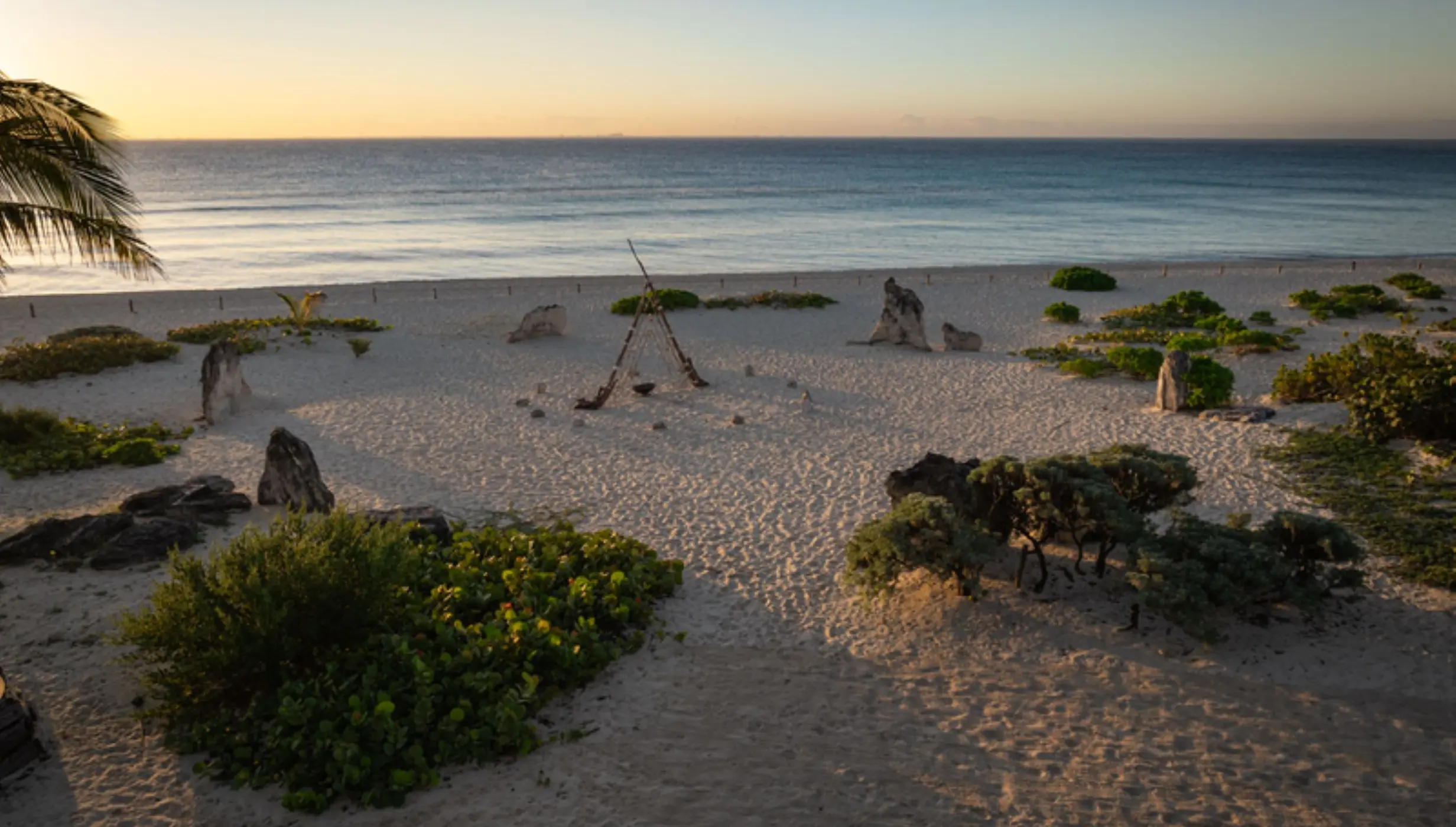 Beach temple wedding ceremony site at Palmaia The House of AiA, Playa Del Carmen