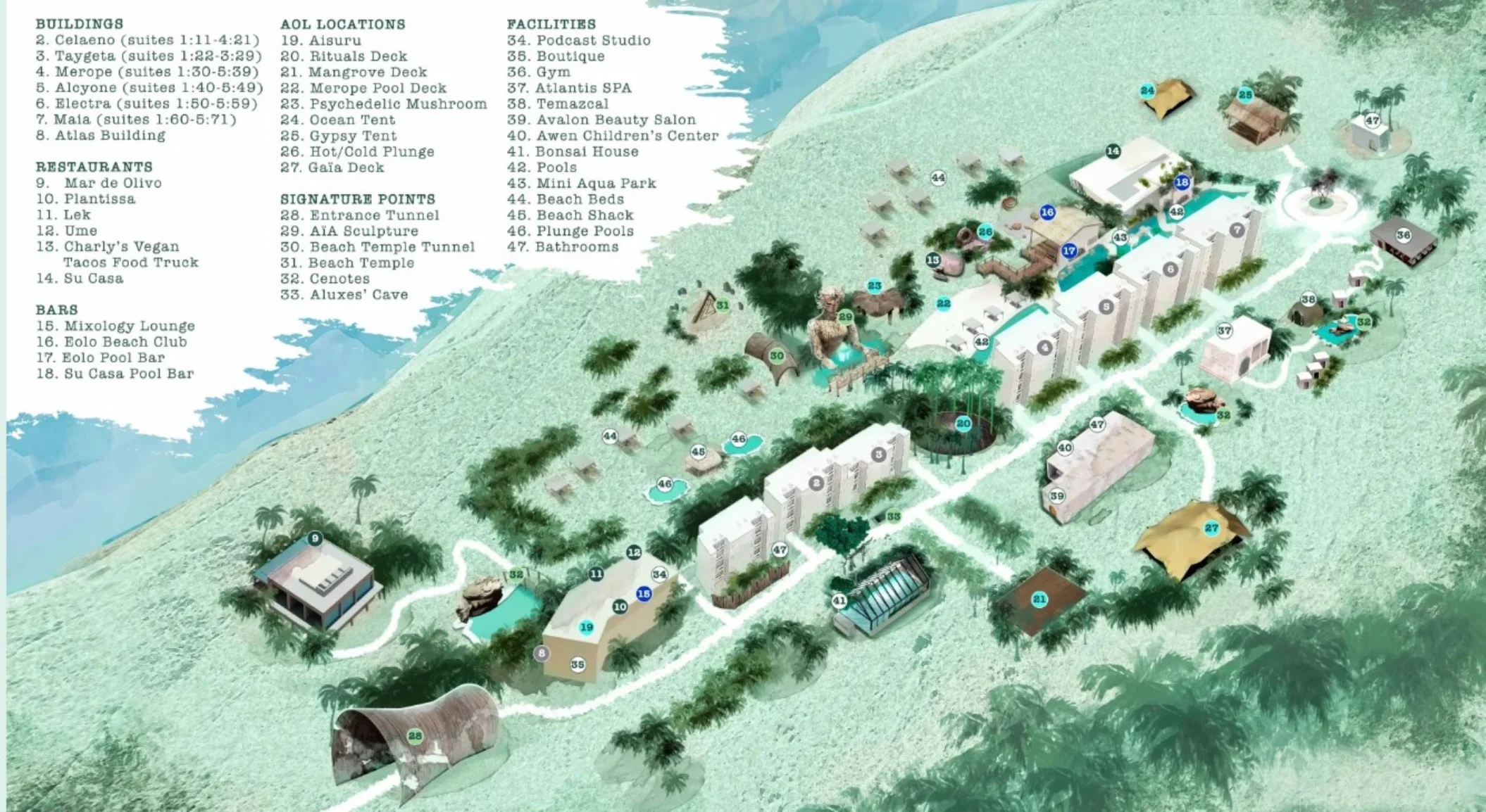 map of resort Palmaia - The House of AiA