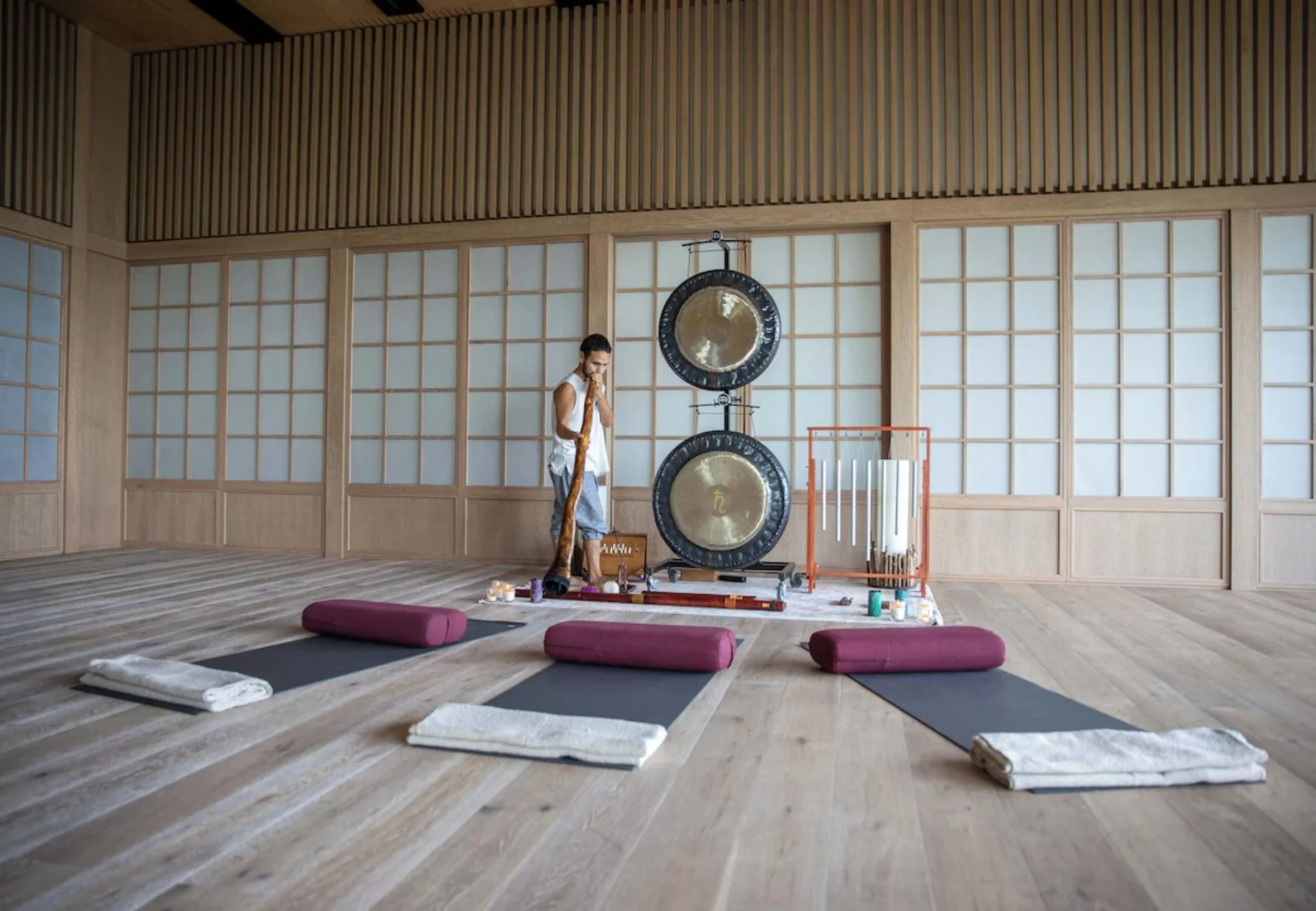 Sound healing session at Palmaia - The House of AiA