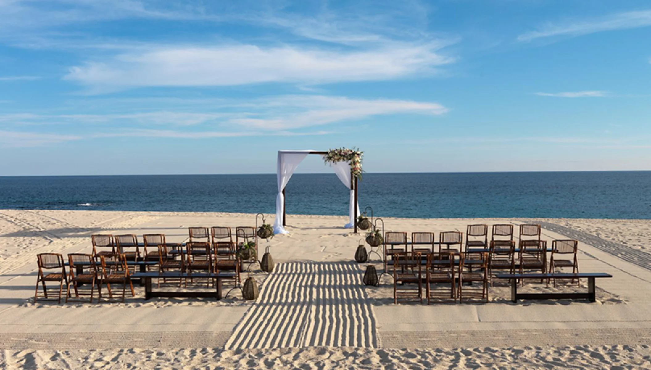 Ceremony on the beach at Paradisus Los Cabos