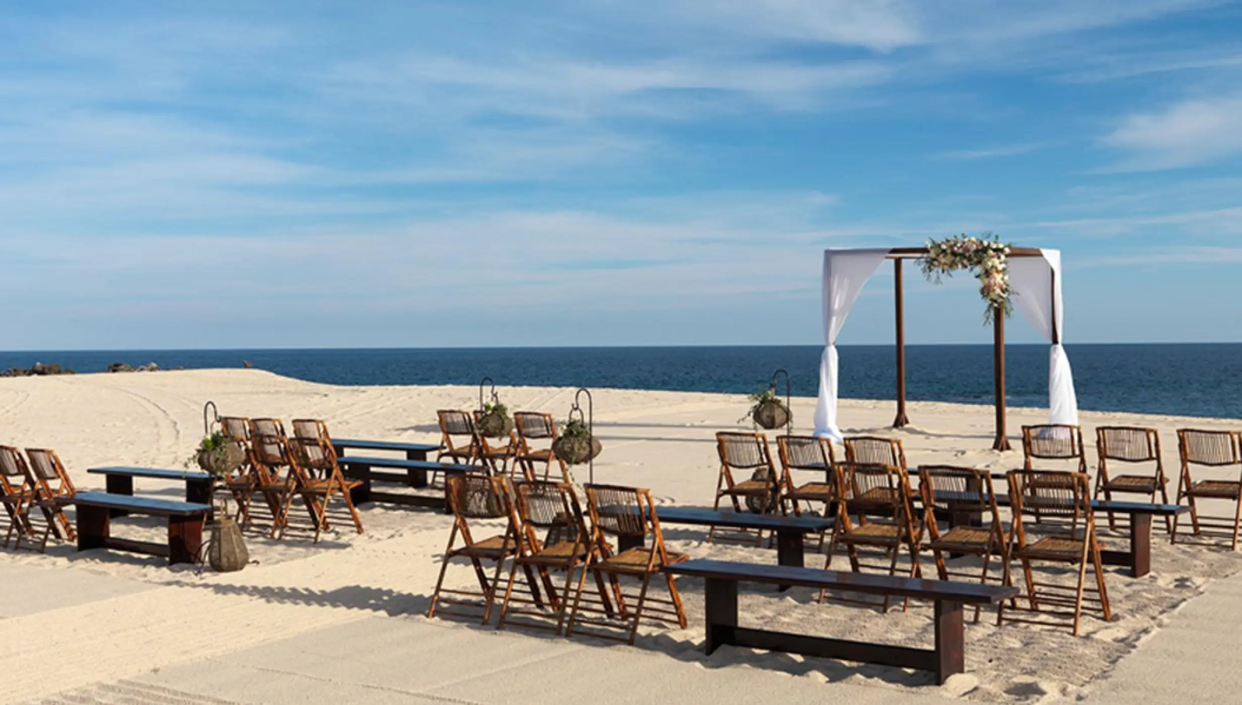 Ceremony in the beach at Paradisus Los Cabos