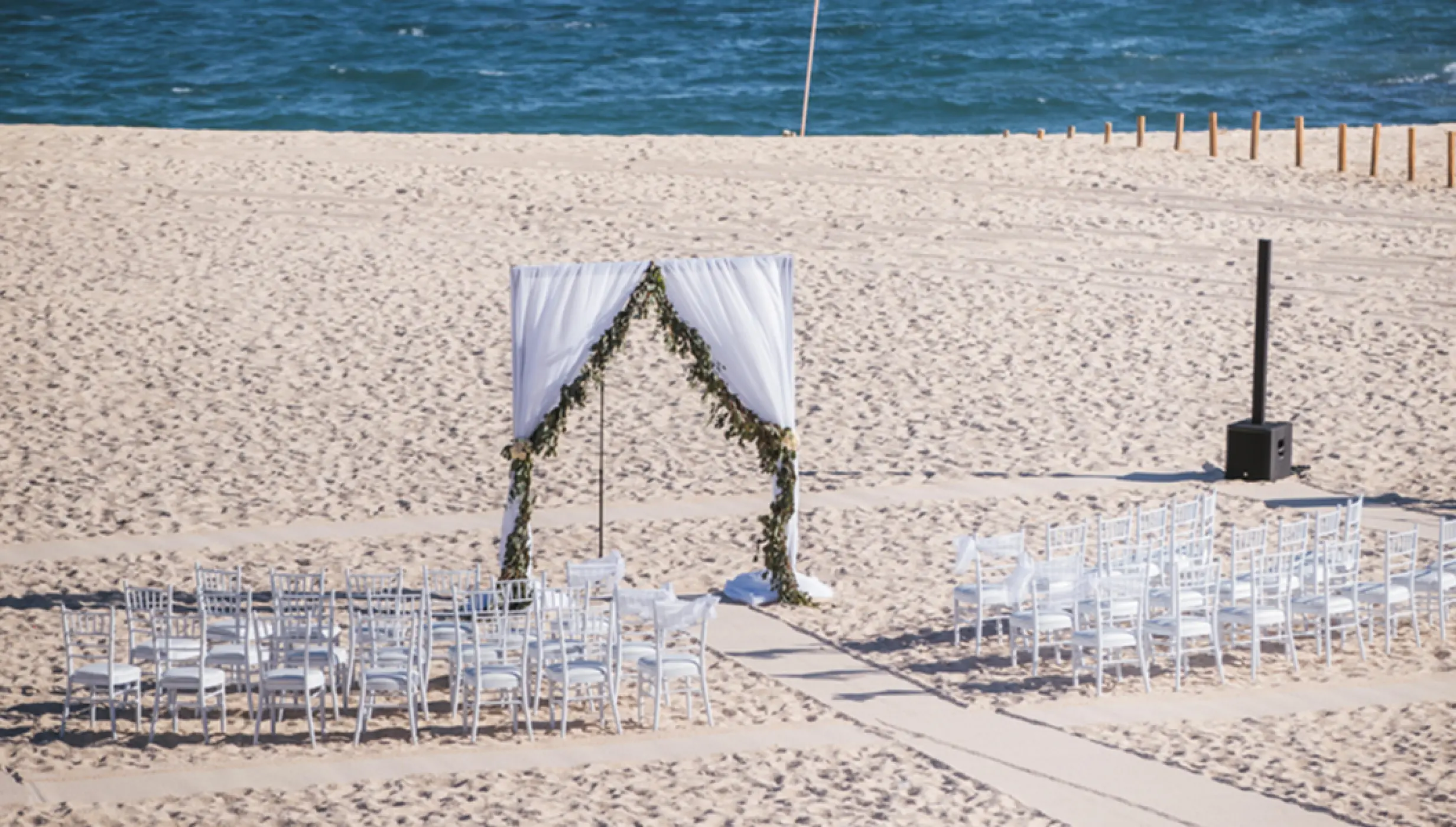 Ceremony in the beach at Paradisus Los Cabos