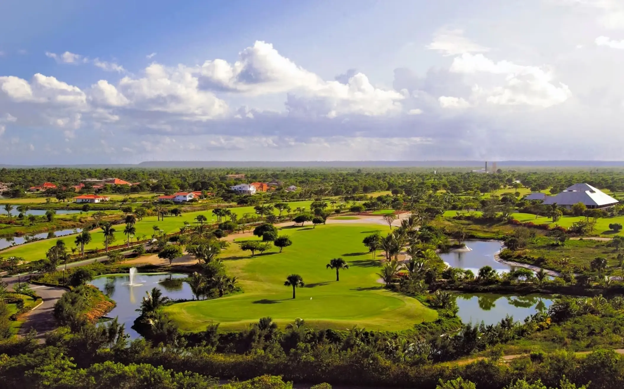 Aerial view of the Cocotal Golf Club course near Paradisus Palma Real, Punta Cana