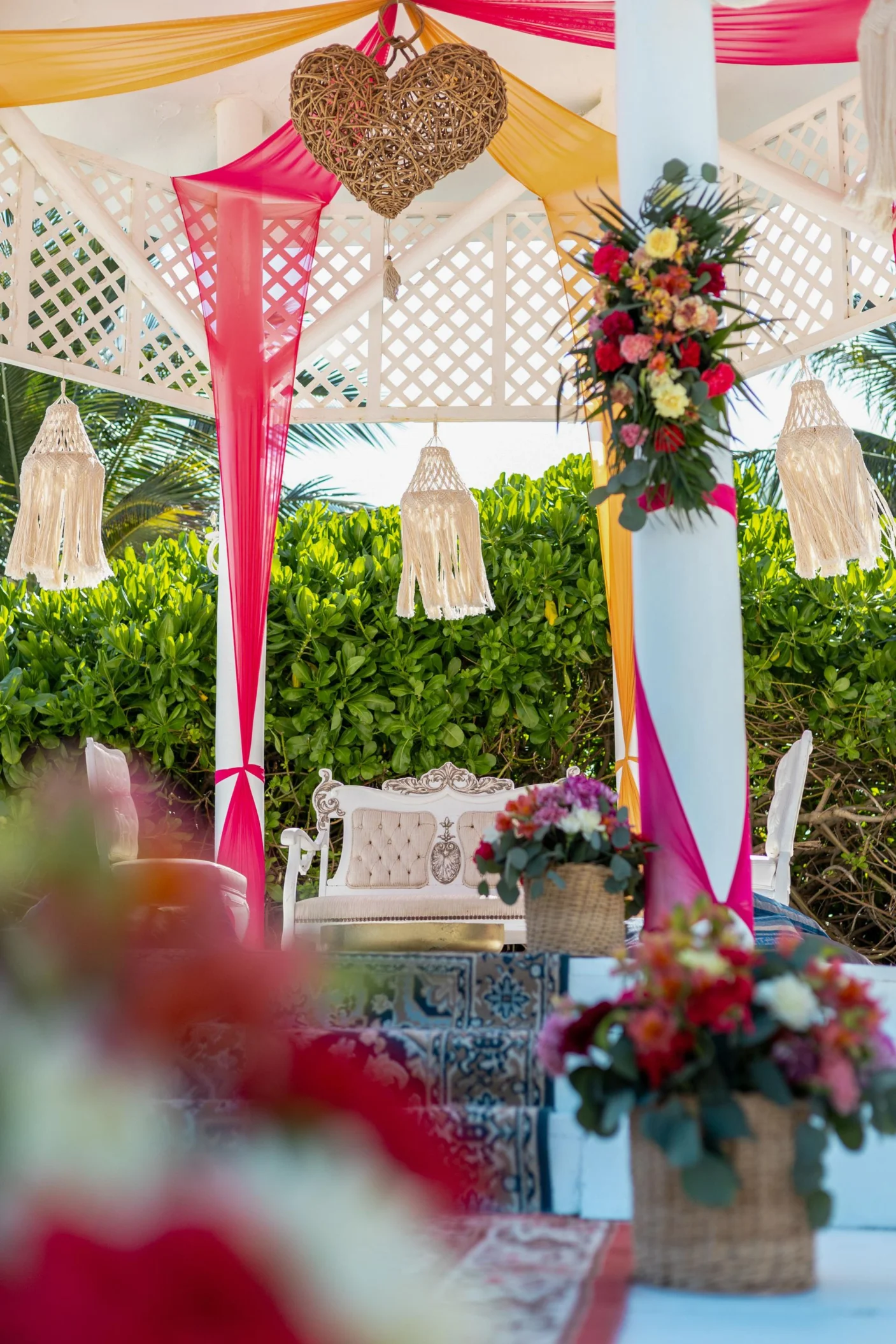 Asian hindu wedding setup at Paradisus Playa Del Carmen and La Perla