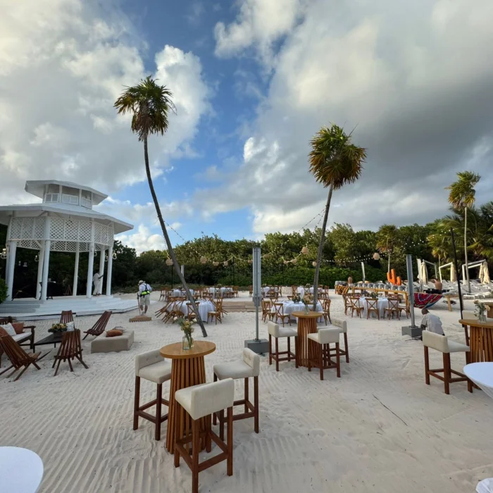 Beach gazebo venue at Paradisus Playa Del Carmen and La Perla