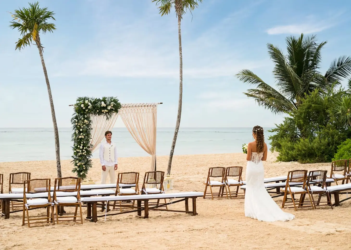 bride and groom at Paradisus Playa Del Carmen