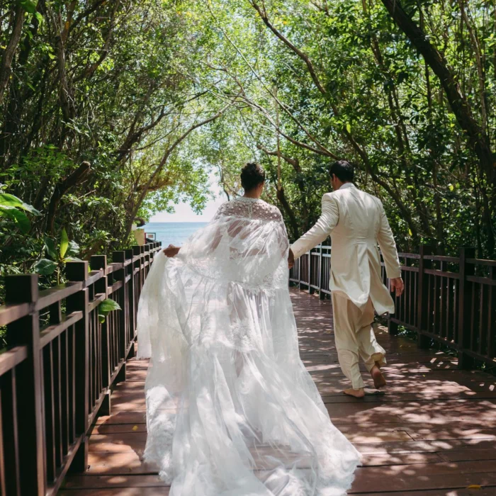 Bride and groom at Paradisus Playa Del Carmen