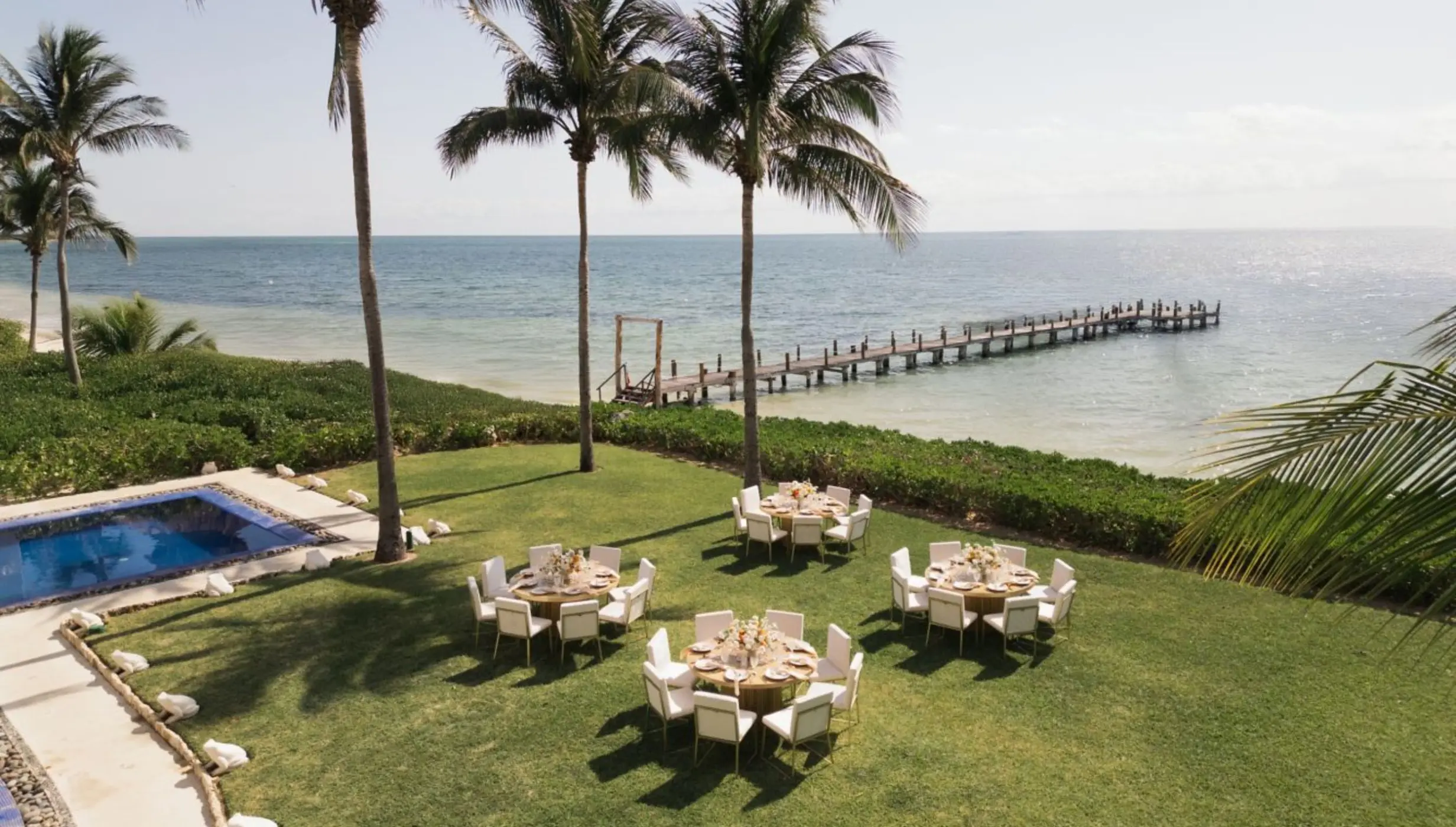 aerial view of thalasso garden venue at Paraiso de la Bonita Riviera Maya