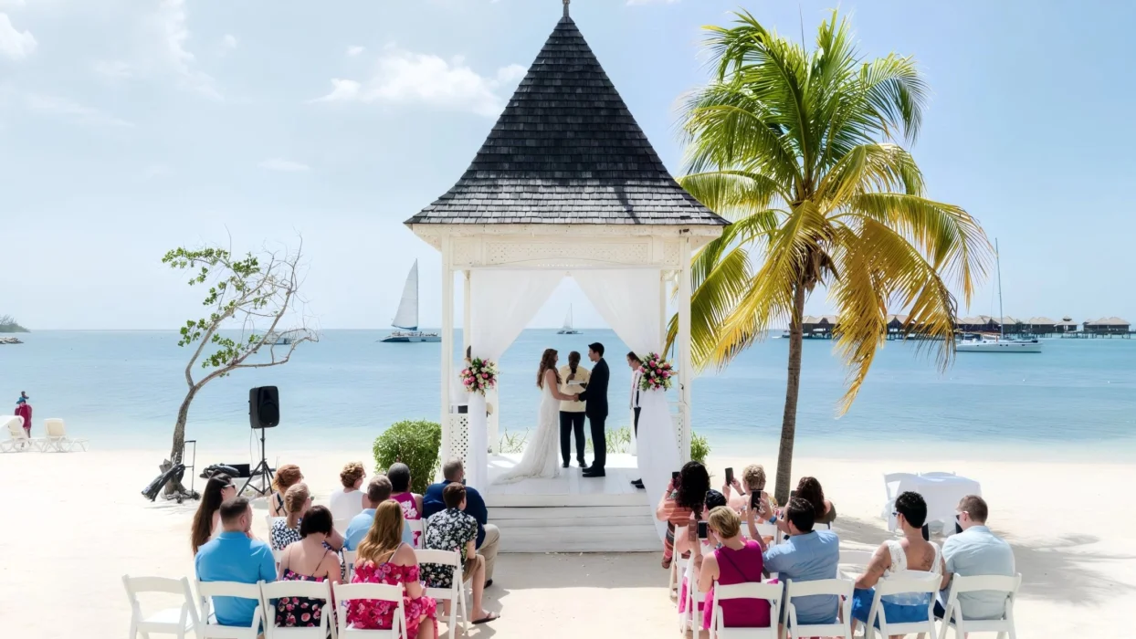 beach gazebo at Hotel Riu Montego Bay