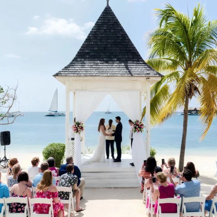 beach gazebo at Hotel Riu Montego Bay