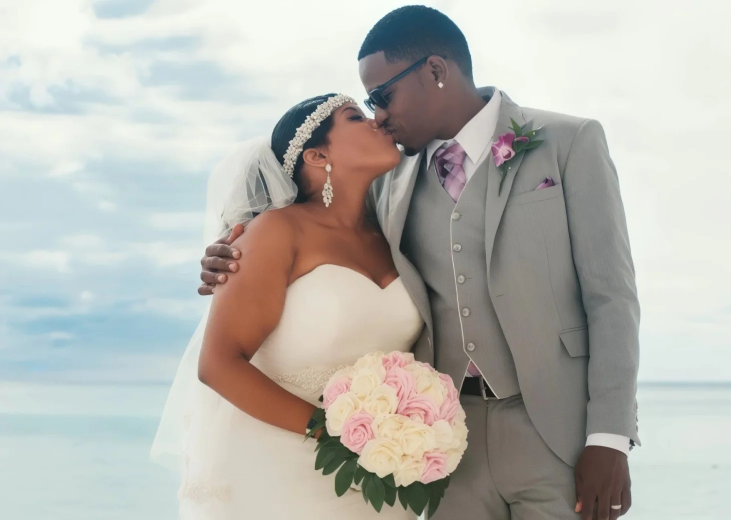 bride and groom at Hotel Riu Montego Bay