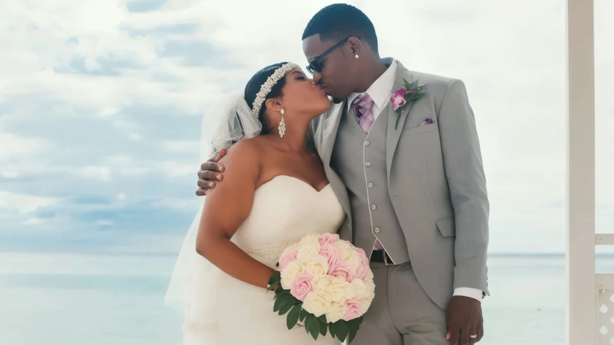 bride and groom at Hotel Riu Montego Bay