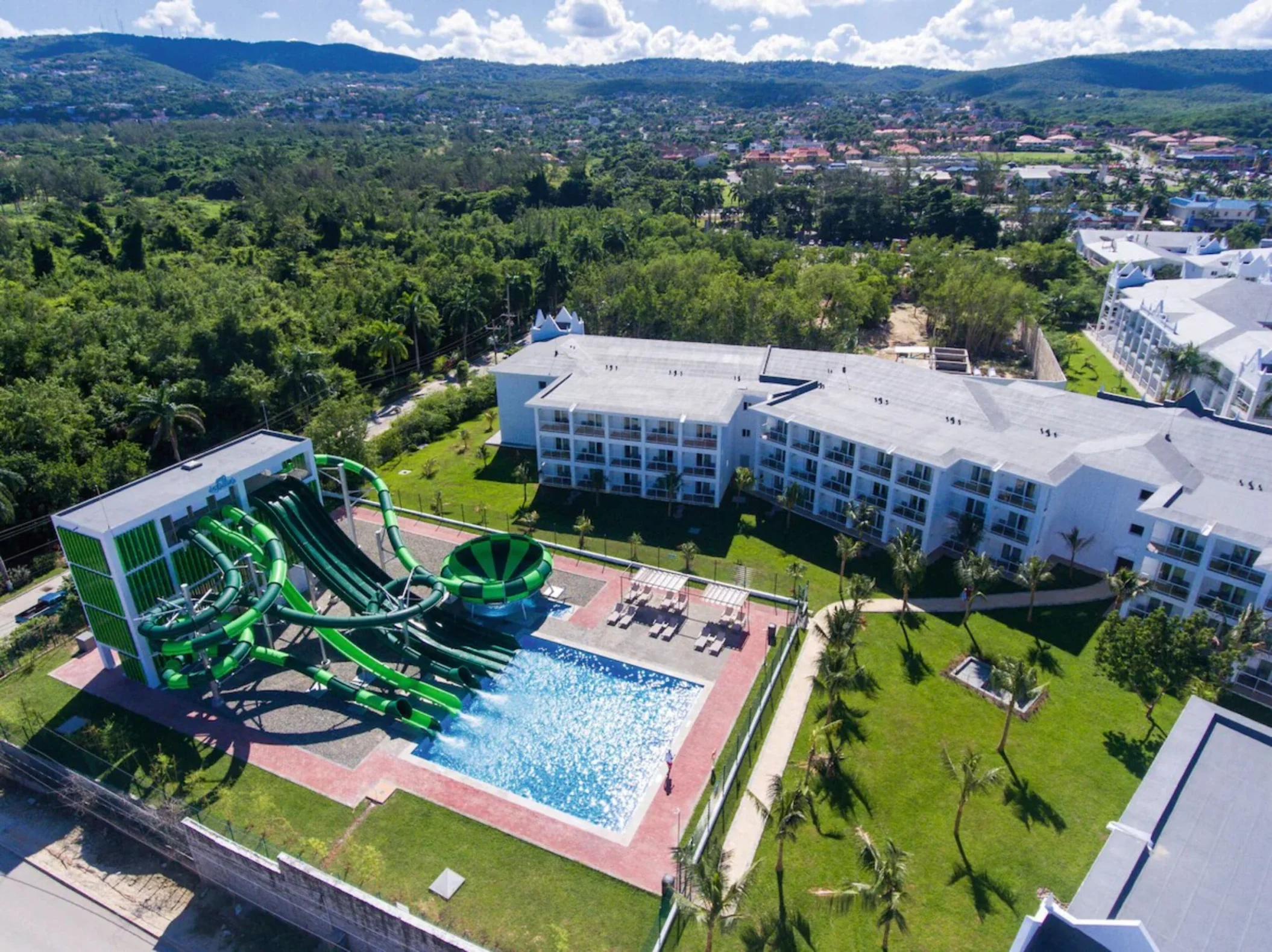 waterslides at Hotel Riu Montego Bay