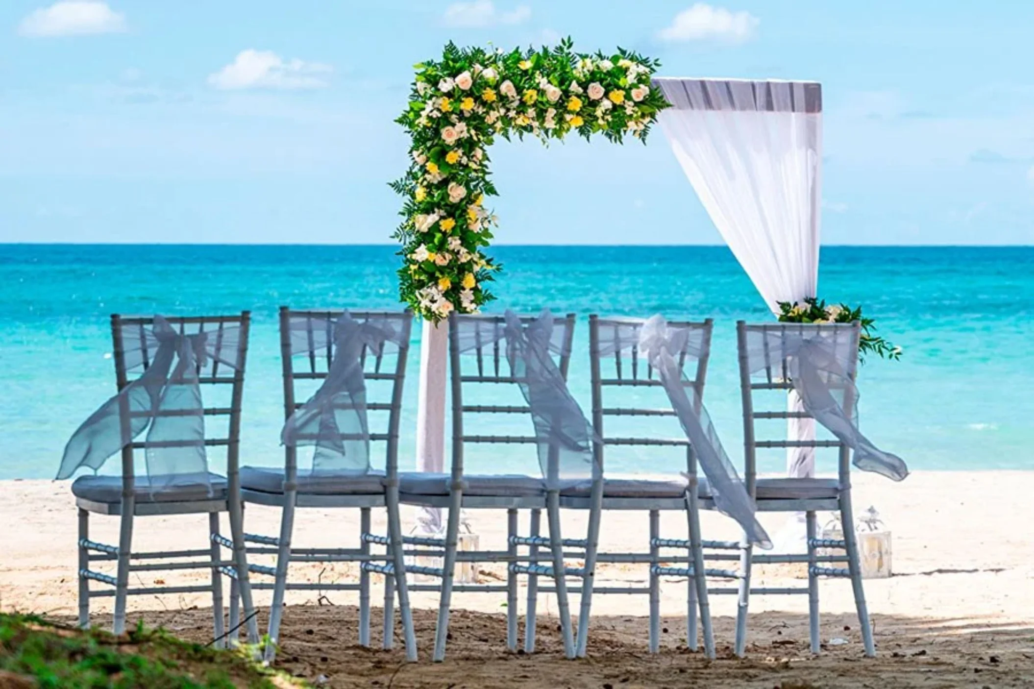 beach wedding venue at Riu Palace Tropical Bay