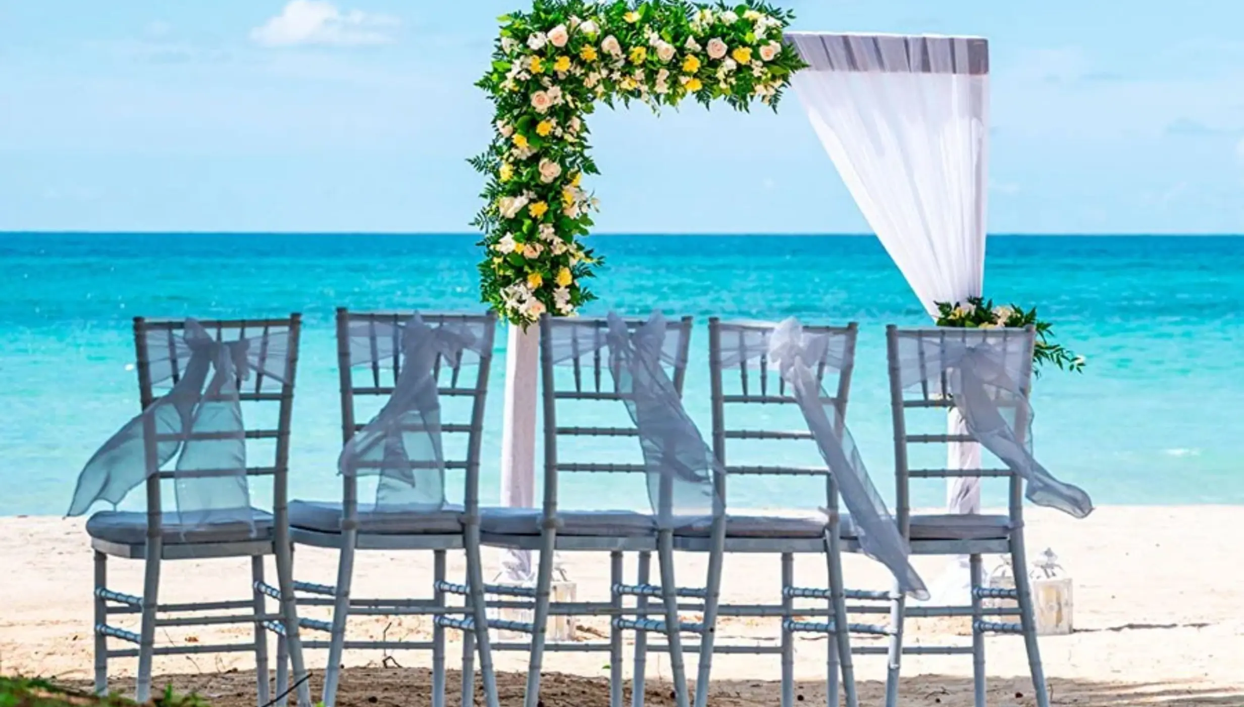 beach wedding venue at Riu Palace Tropical Bay