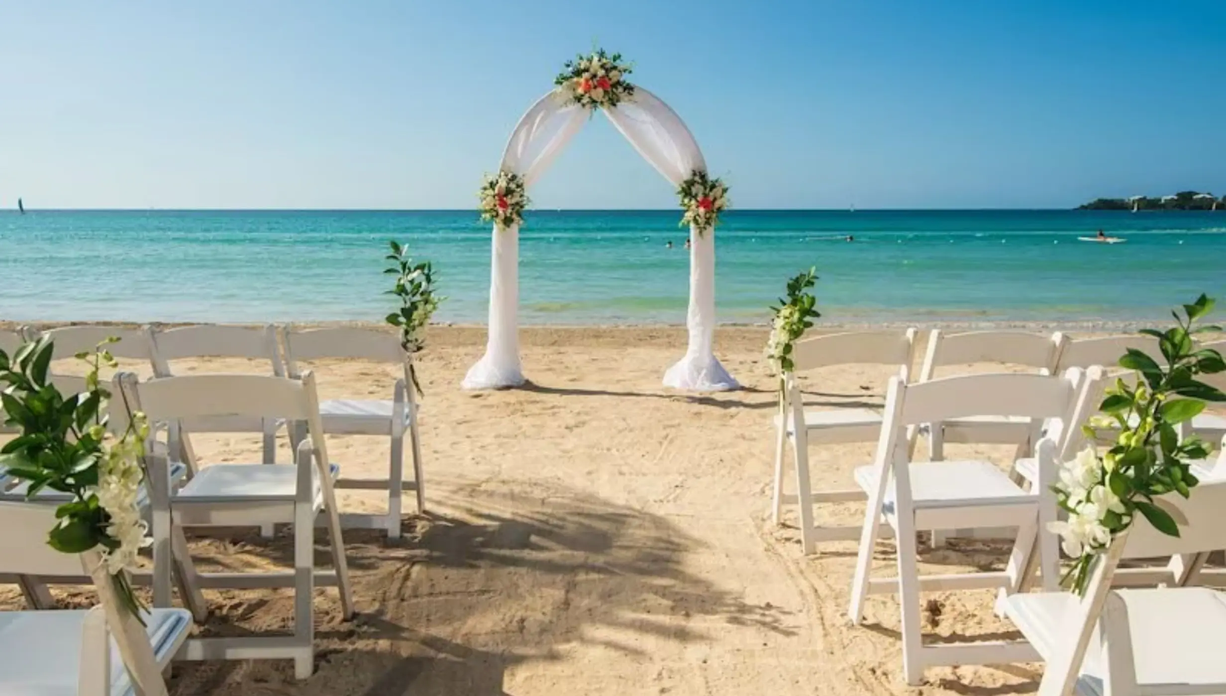 beach wedding venue at Riu Palace Tropical Bay