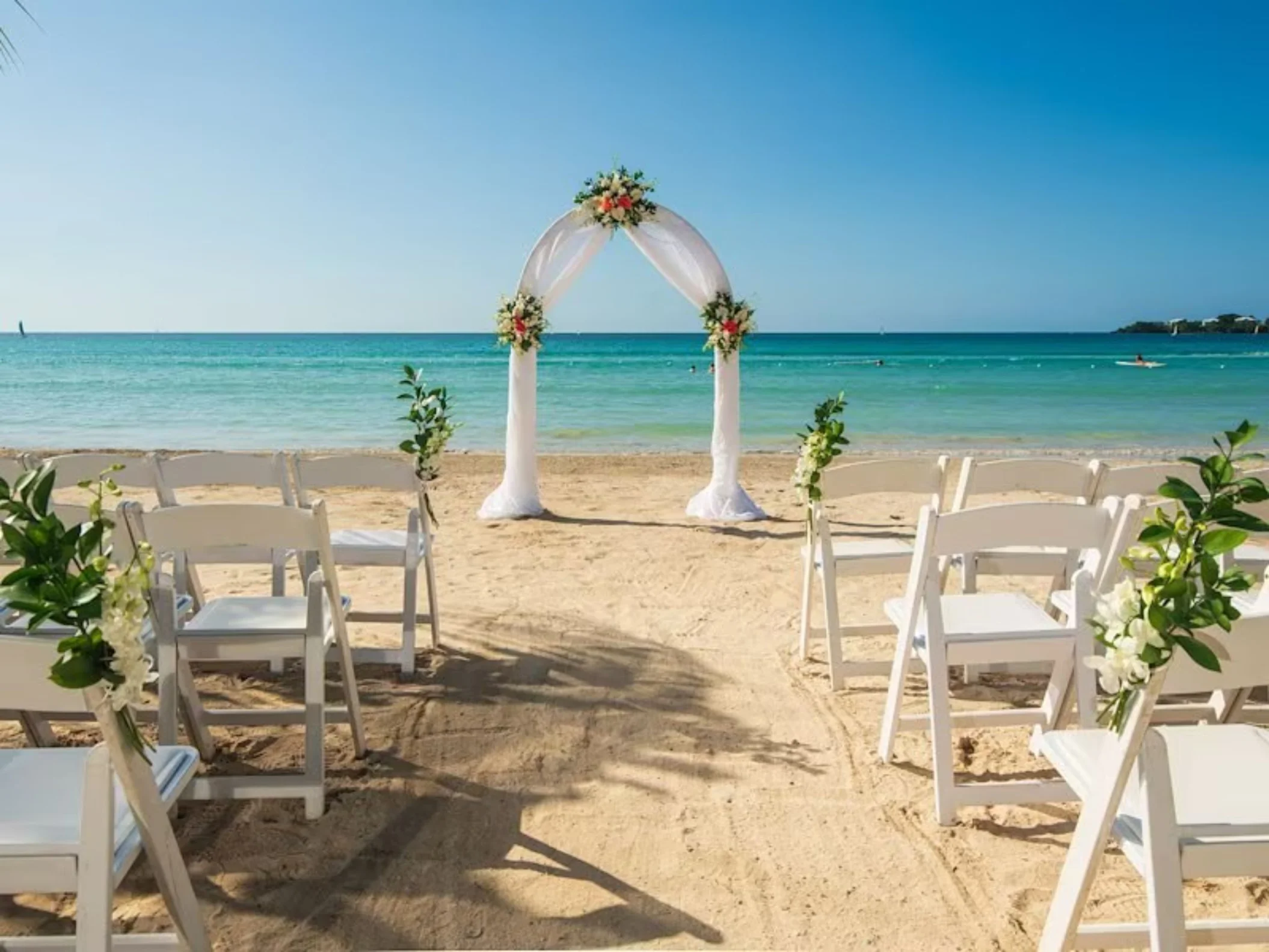 beach wedding venue at Riu Palace Tropical Bay