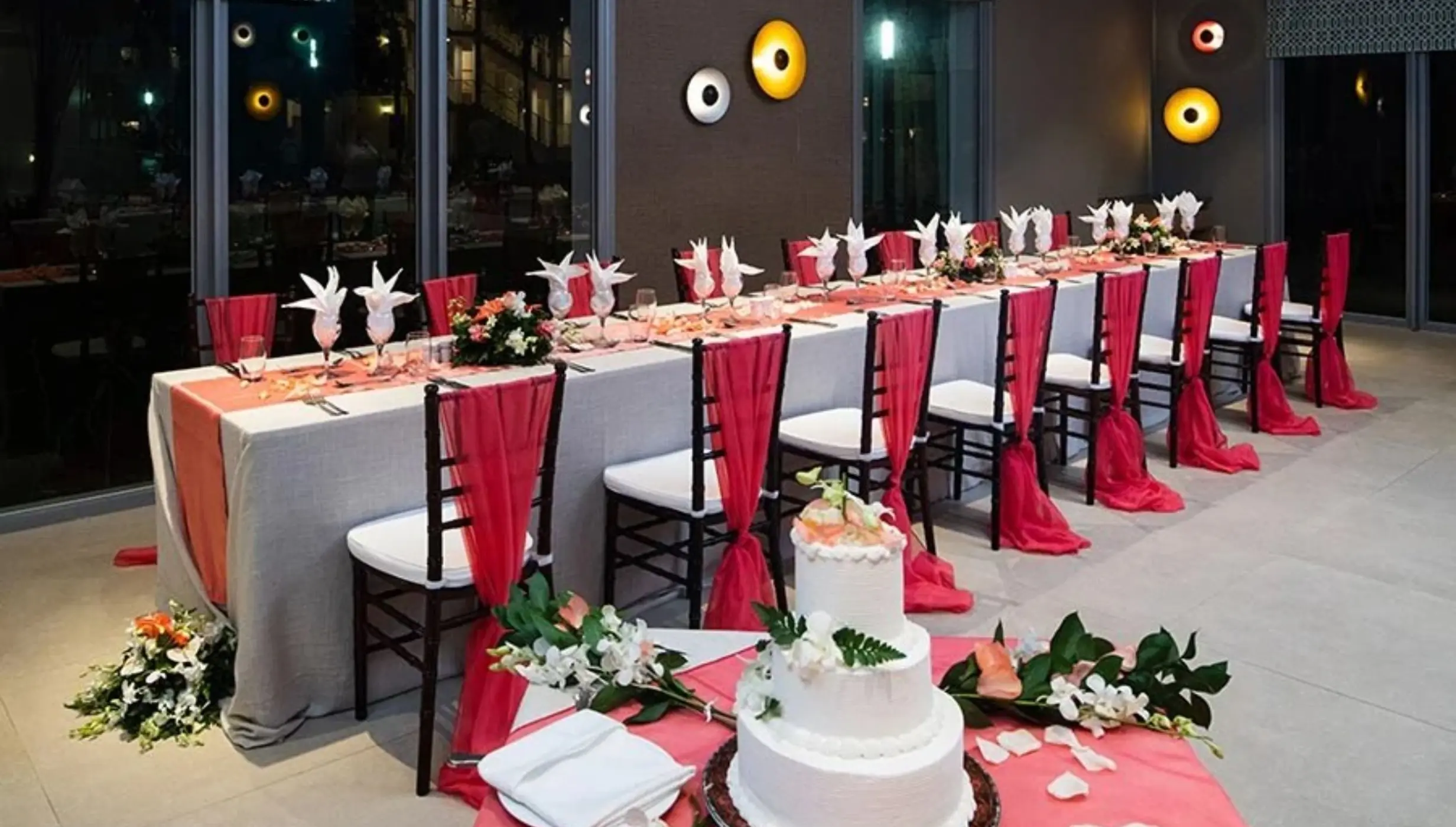 reception setup at Riu Palace Tropical Bay