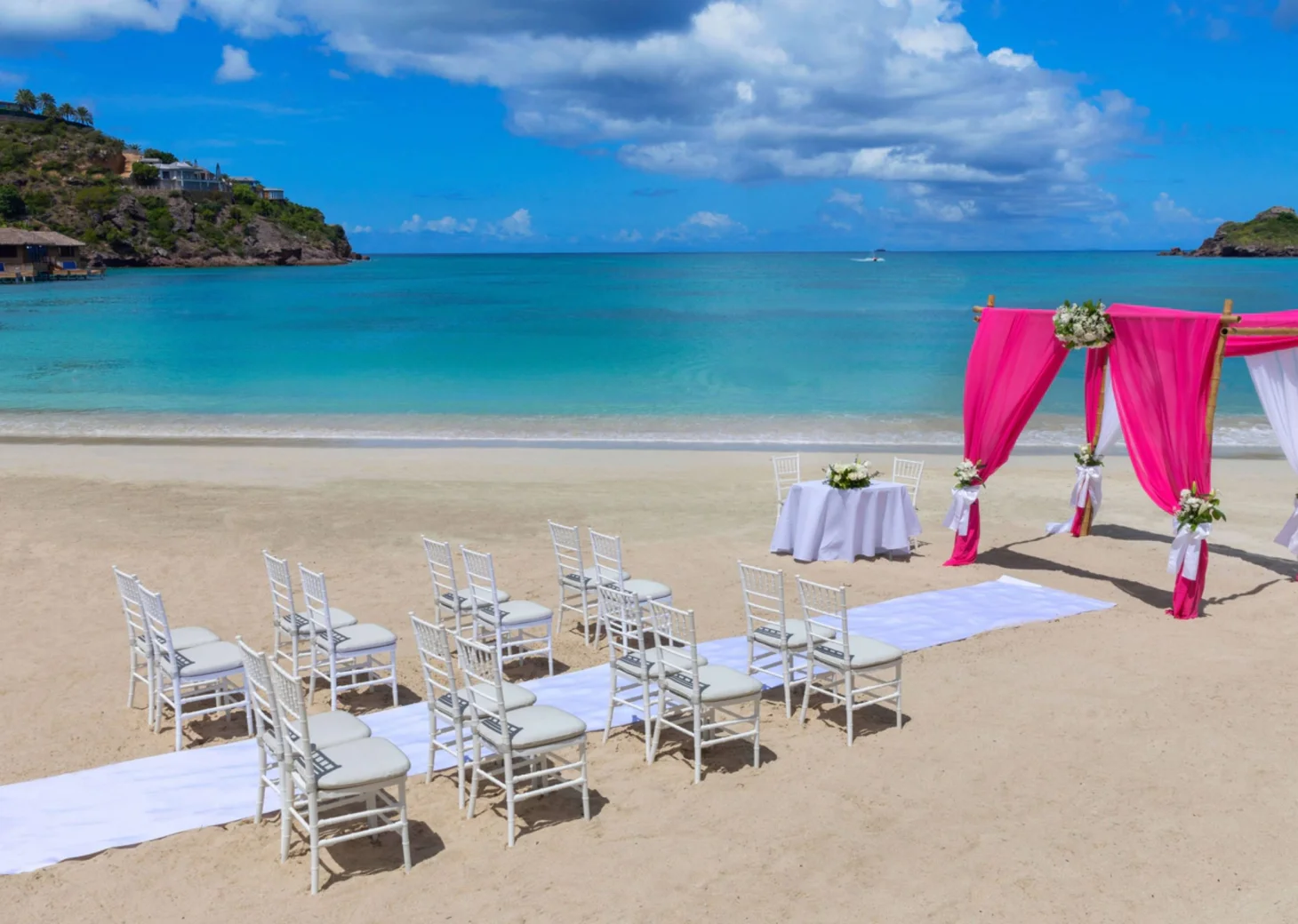 beach venue at Royalton Antigua