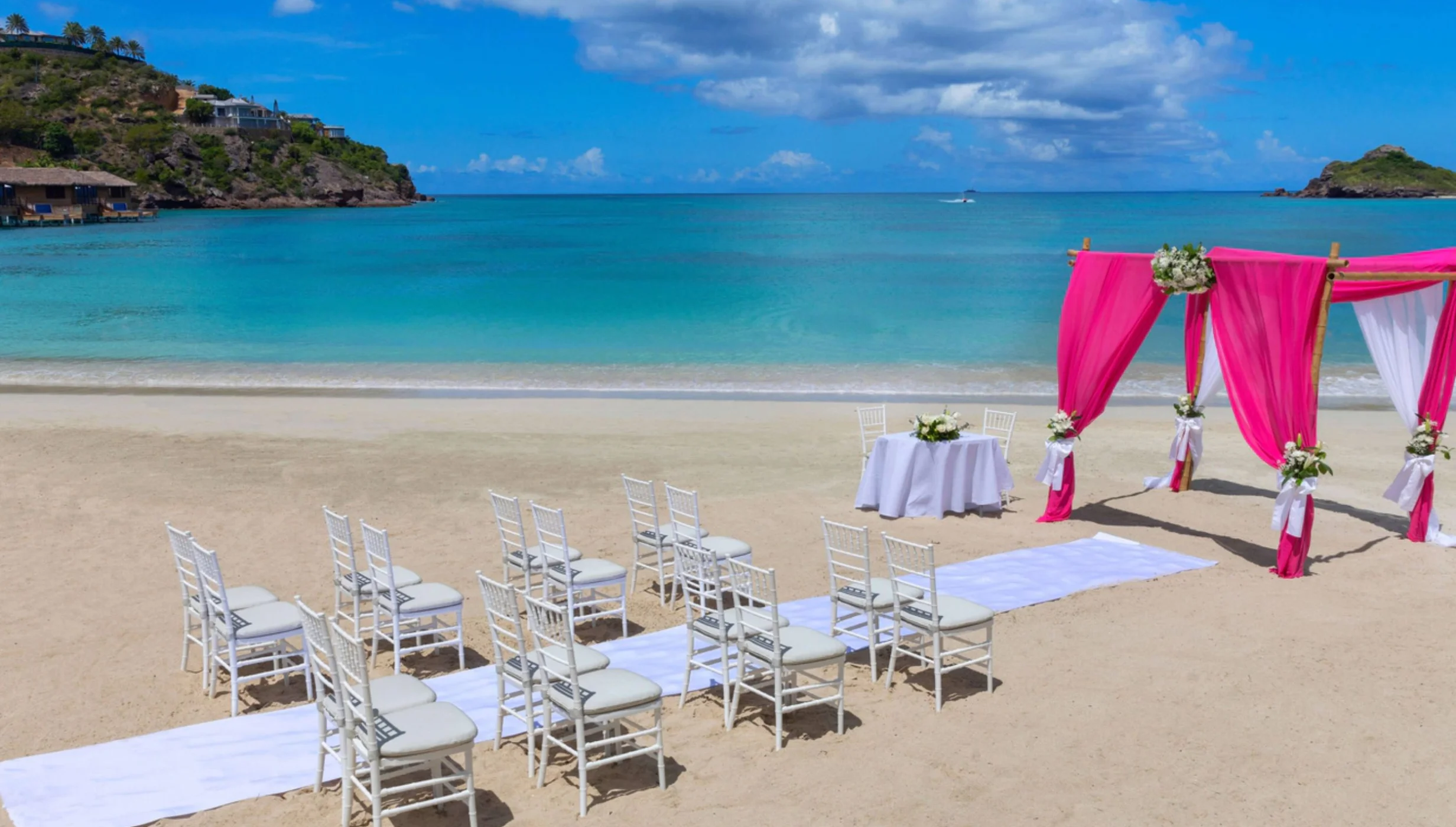 beach venue at Royalton Antigua