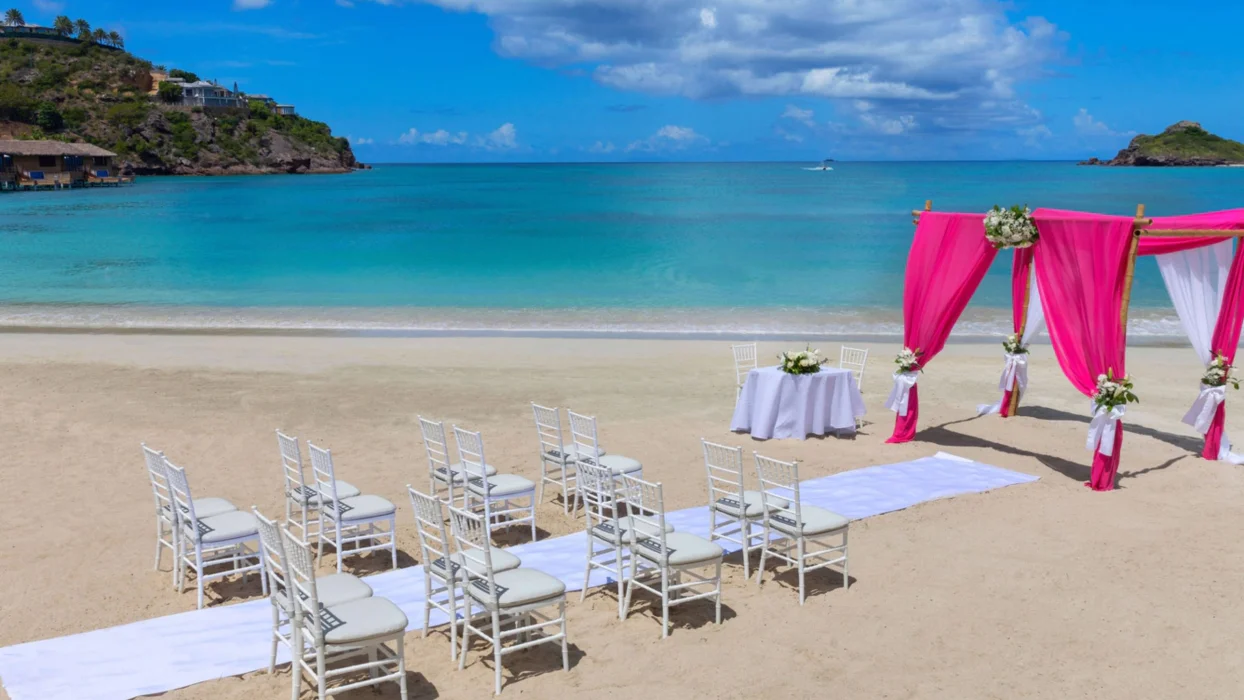 beach venue at Royalton Antigua