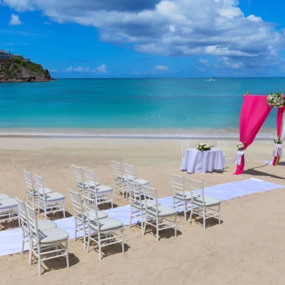 beach venue at Royalton Antigua