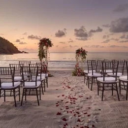 beach wedding venue at Royalton Antigua