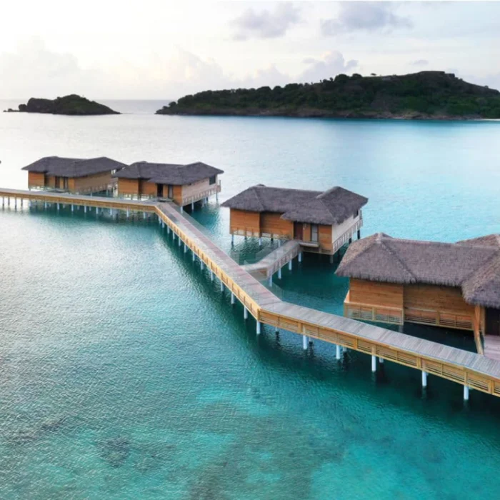 chairman overwater bungalows at Royalton Antigua