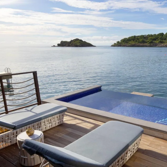 overwater bungalow at Royalton Antigua