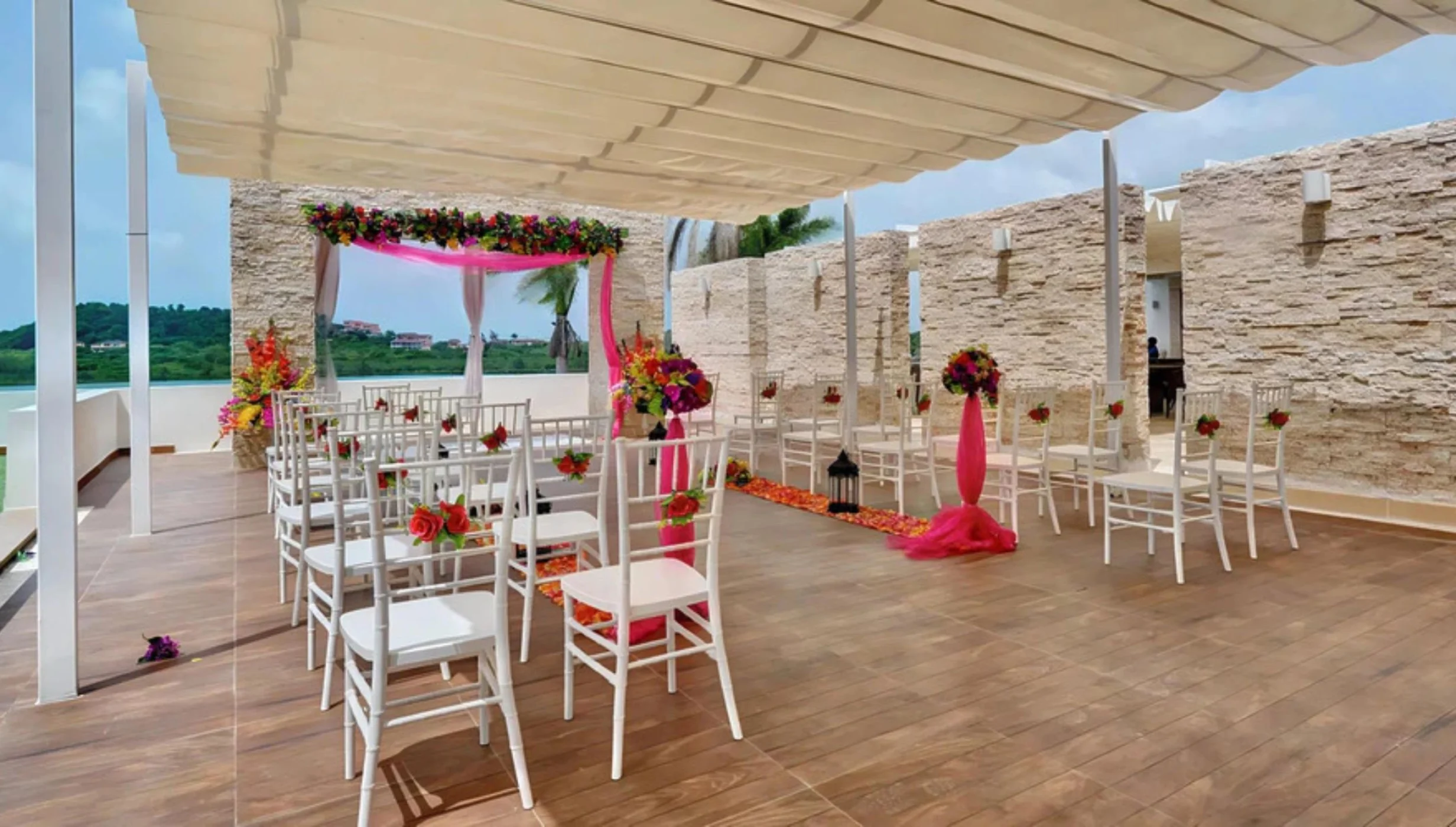 sky wedding venue at Royalton Antigua