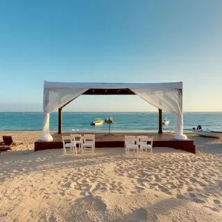 Beachfront wedding ceremony gazebo at Royalton Bavaro, Punta Cana