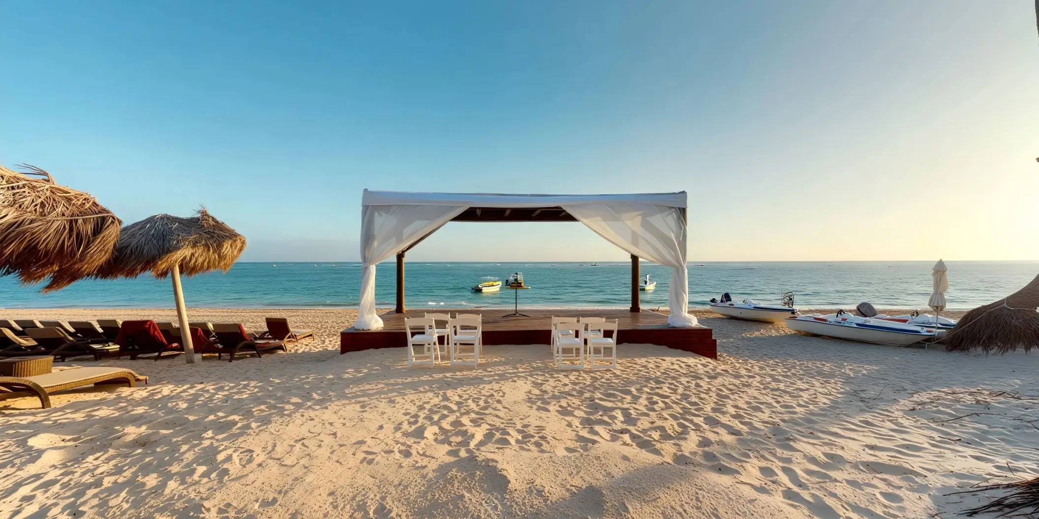 Beachfront wedding ceremony gazebo at Royalton Bavaro, Punta Cana