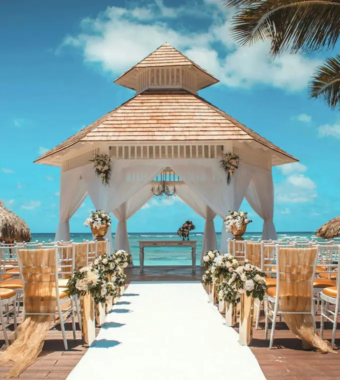 Diamond Club beach gazebo wedding ceremony at Royalton Bavaro, Punta Cana