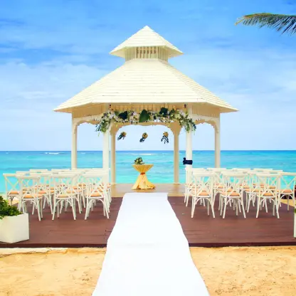 Diamond Club beach gazebo wedding ceremony at Royalton Bavaro, Punta Cana