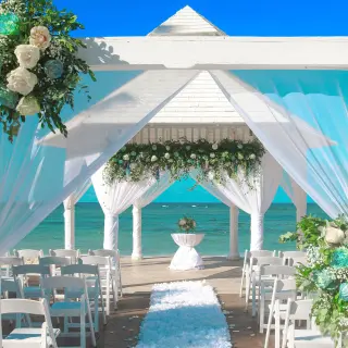 Diamond Club beach gazebo wedding ceremony at Royalton Bavaro, Punta Cana