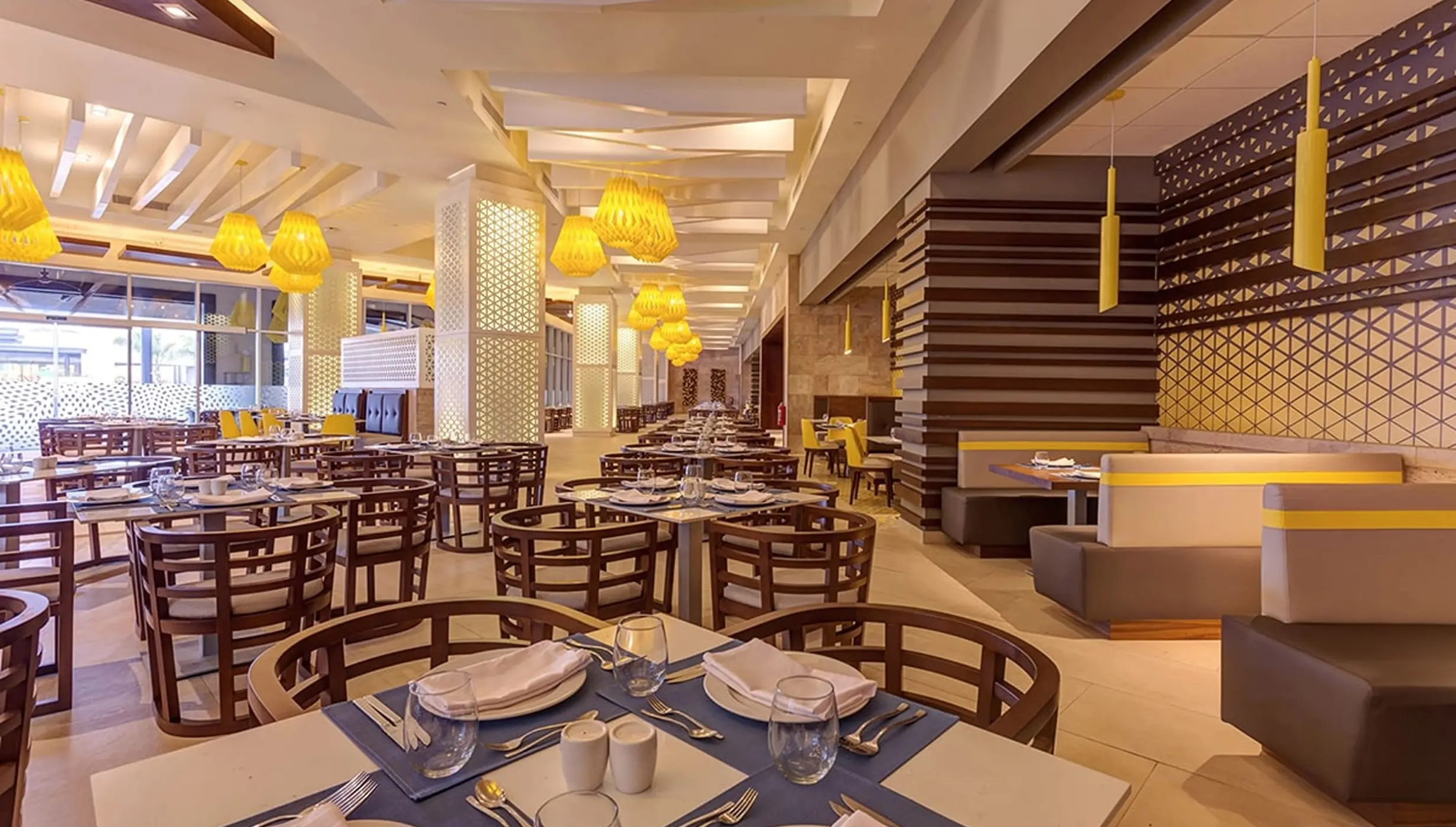 Gourmet Marche buffet restaurant with modern decor at Royalton Bavaro, Punta Cana
