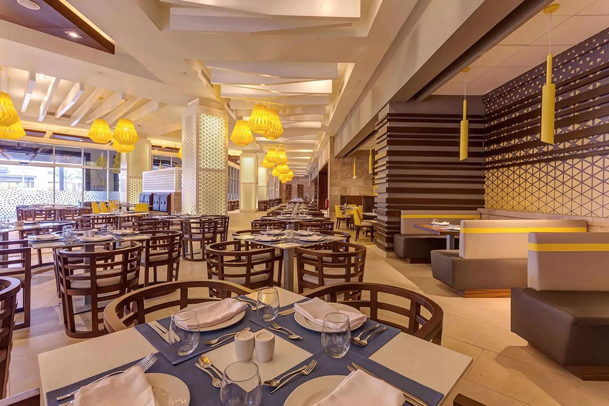 Gourmet Marche buffet restaurant with modern decor at Royalton Bavaro, Punta Cana