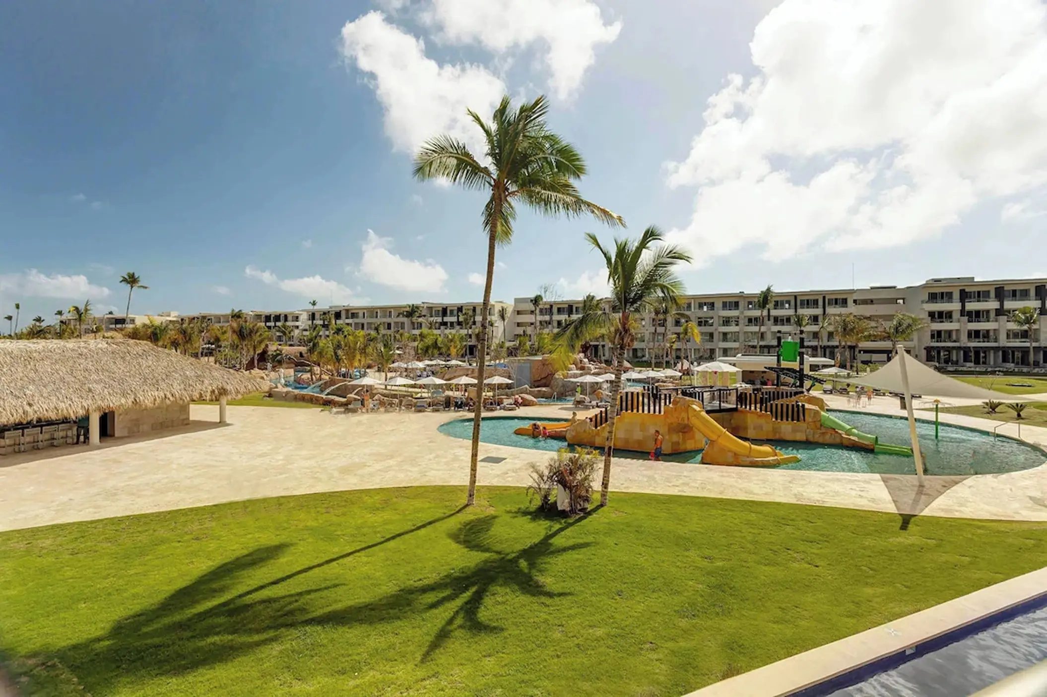 Kids pool and splash park with water slides at Royalton Bavaro, Punta Cana