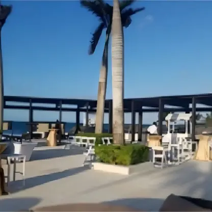 Pavilion wedding reception venue with palm trees at Royalton Blue Waters, Montego Bay