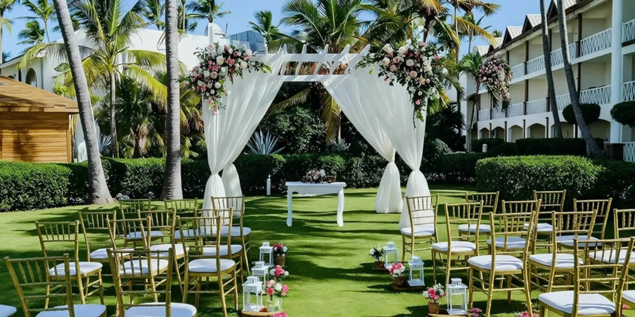 Garden wedding ceremony at Royalton CHIC, Punta Cana