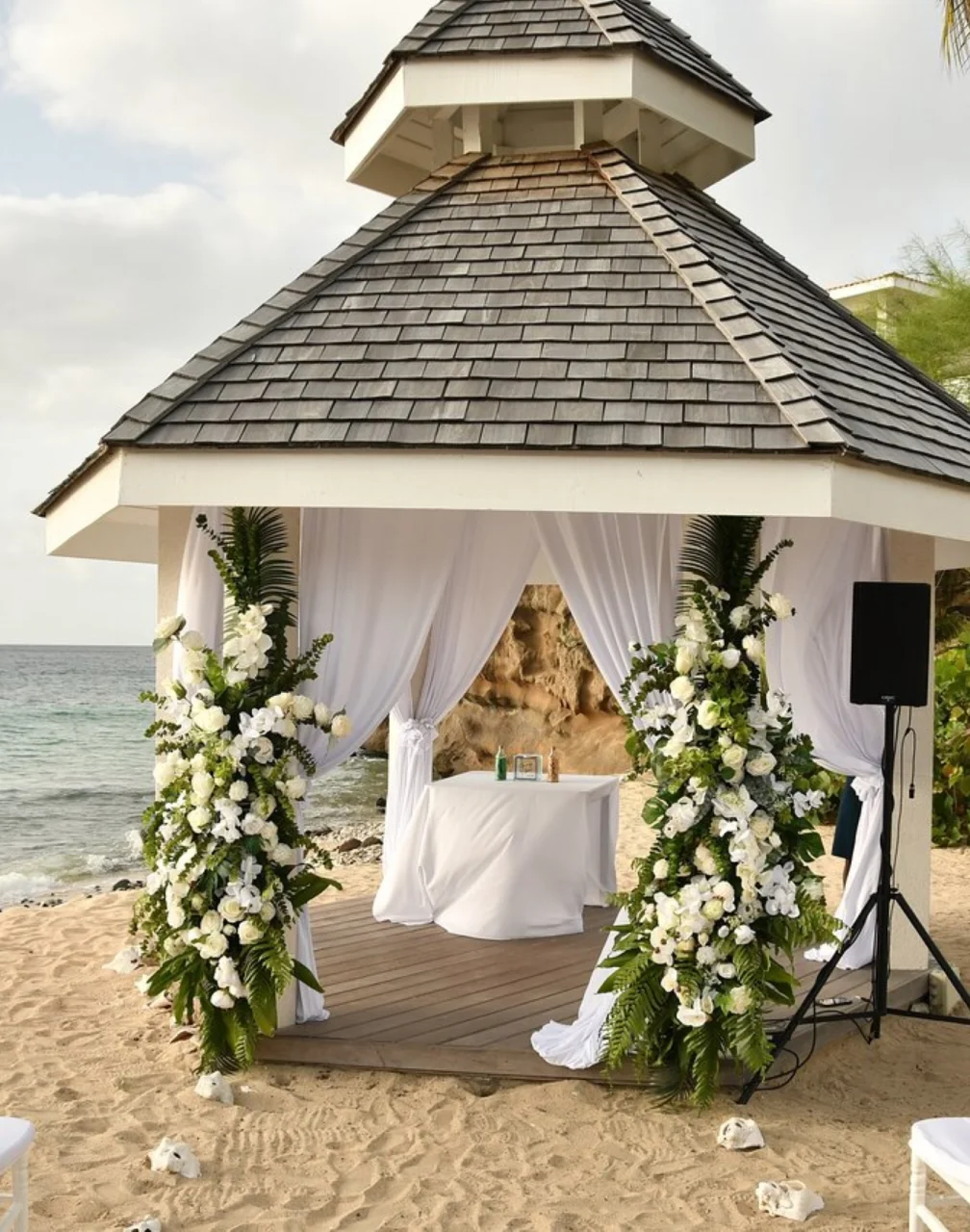 beach gazebo at royalton grenada