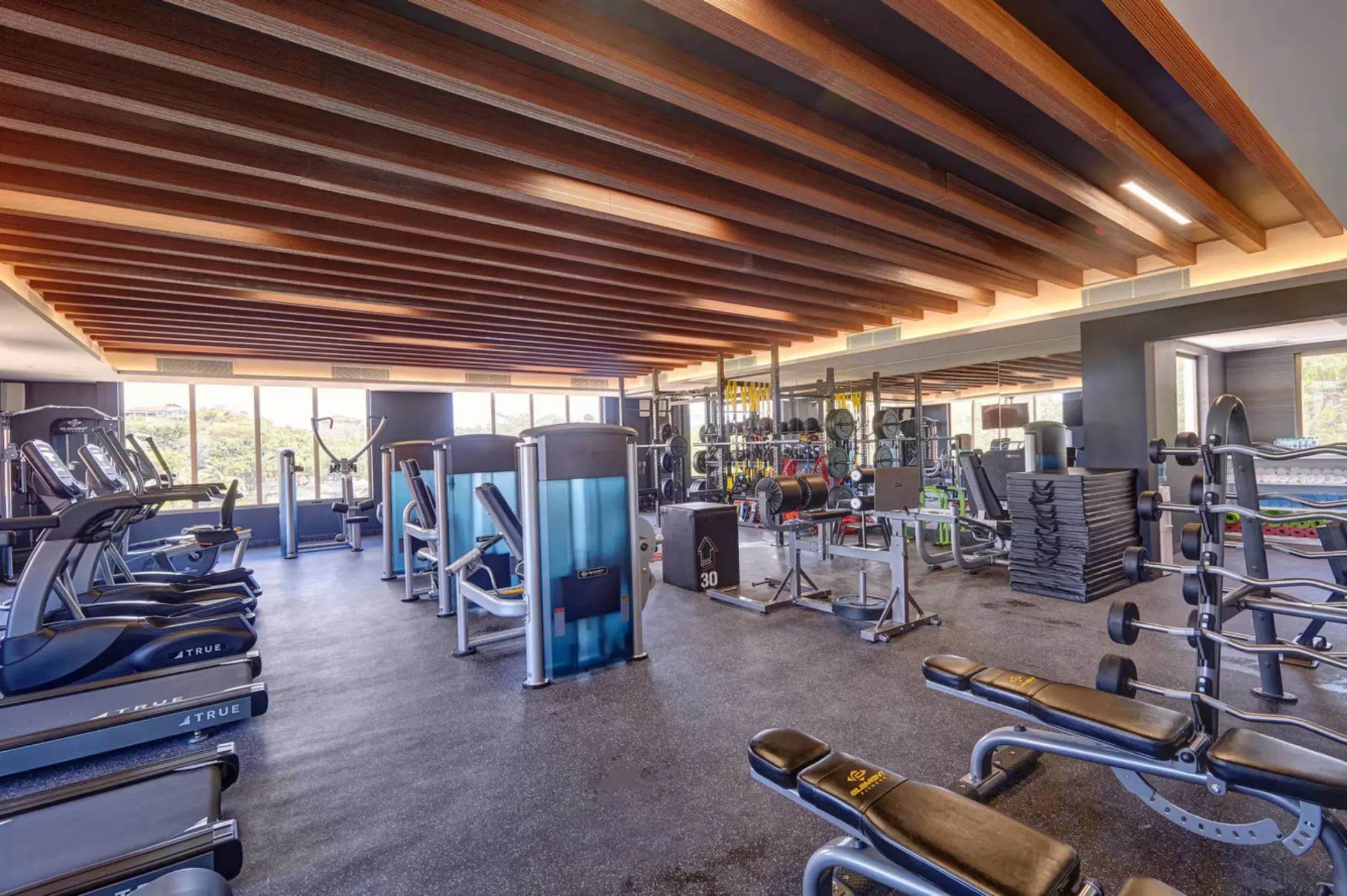 Royalton Grenada fitness center with treadmills and weight equipment, St. George’s