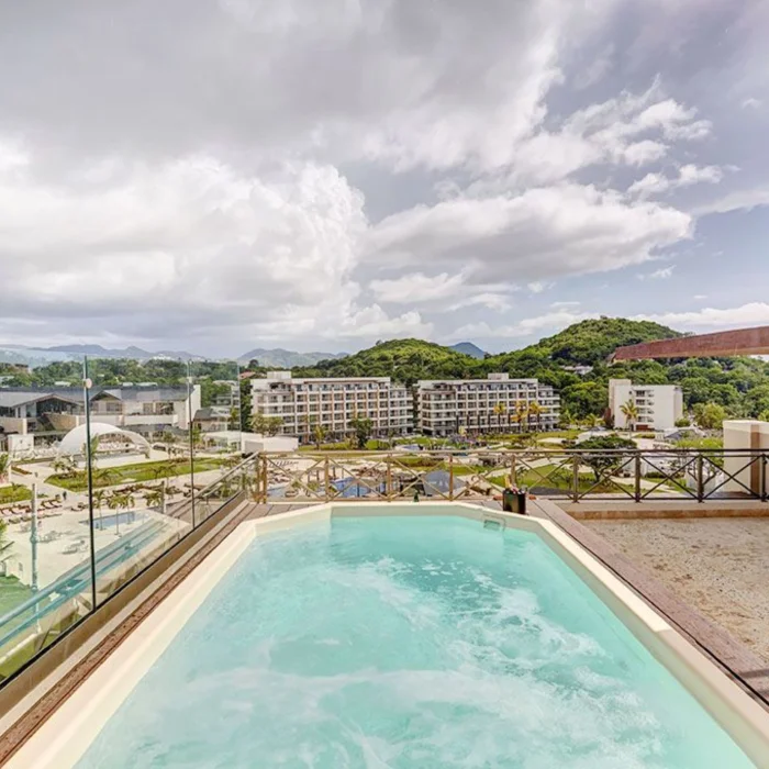 suite with private hot tub at Royalton Hideaway Saint Lucia