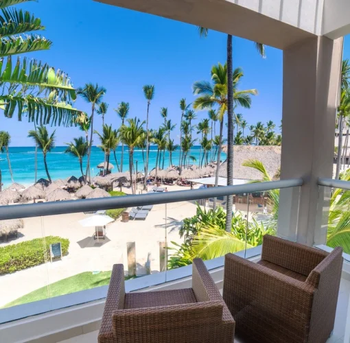 view of beach from the suite at Royalton Punta Cana