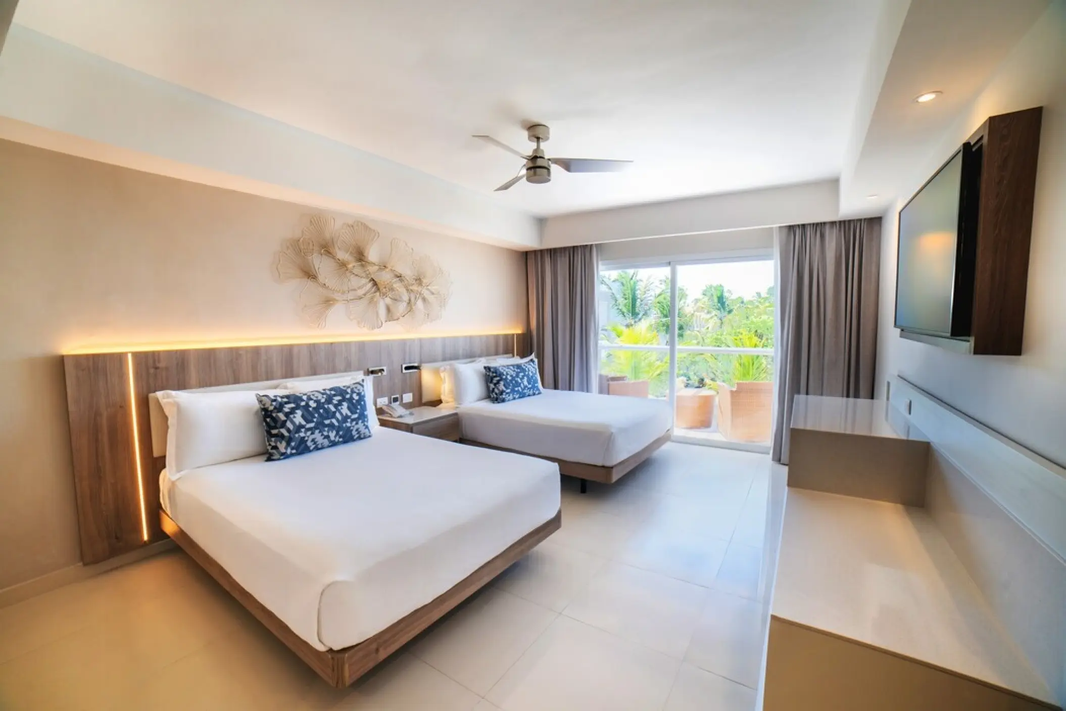Royalton Punta Cana suite with two double beds and a balcony, Punta Cana