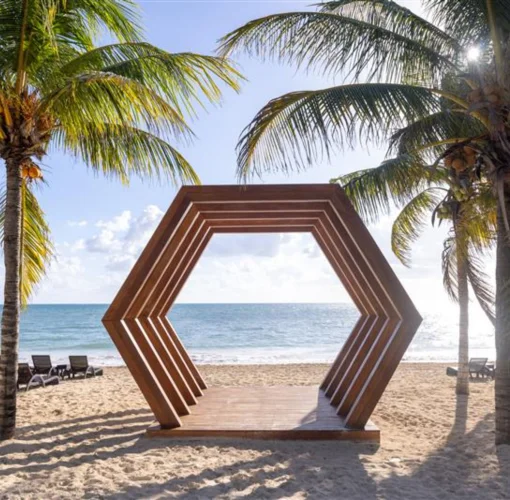 beach gazebo at Royalton Riviera Cancun